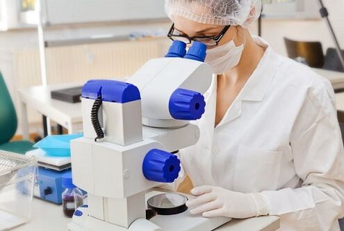 carry out tests for parasites